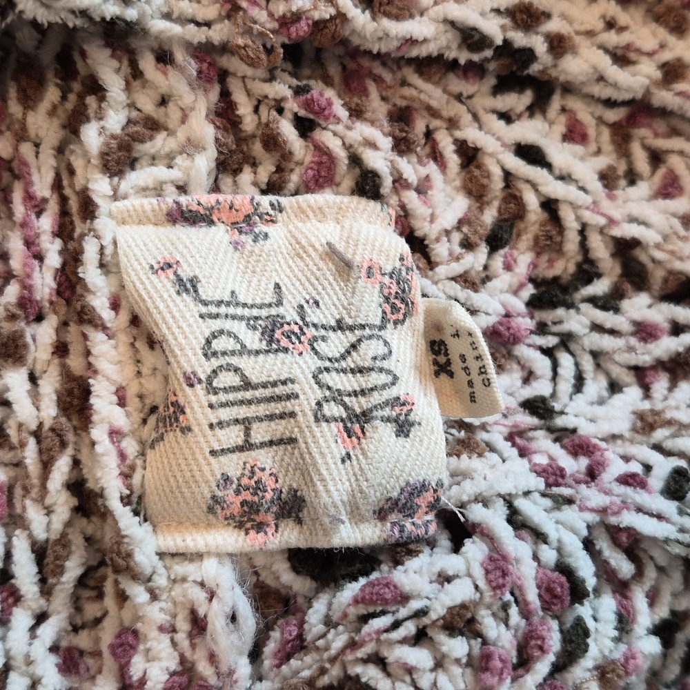 2 Hippie Rose Soft & Cozy Ivory, Mauve, & Brown Knit Cardigans, XS - Picture 7 of 16